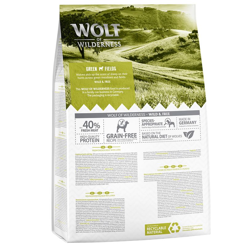 Wolf of Wilderness Adult "Green Fields" - Lamb || Wolf of Wilderness || view 3