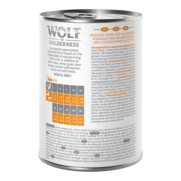 Wolf of Wilderness Adult Single Protein 6 x 400g || Wolf of Wilderness || view 9
